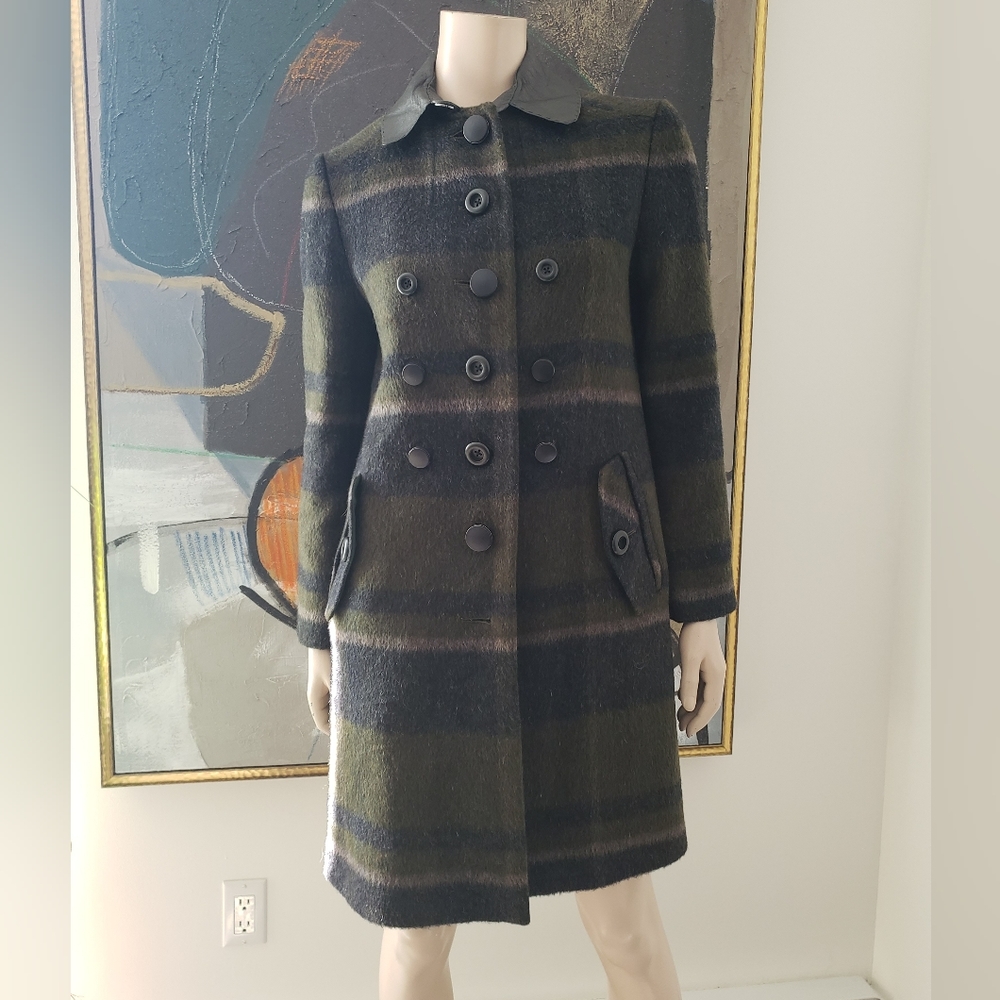 Machka | Plaid Coat with Leather Collar